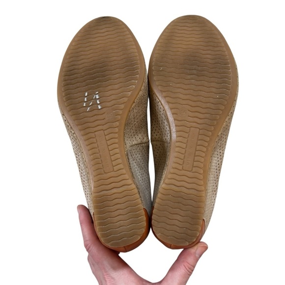 Sundance T-Strap Maryjane Wedge metallic bronze nubuck and cognac leather 39 - Picture 5 of 16